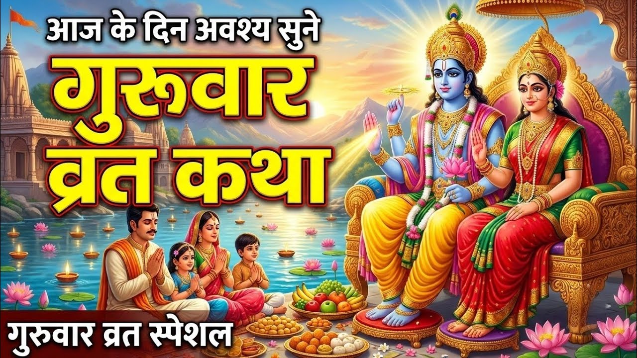 सिर्फ एक बार सुन लो भगवान विष्णु की यह दिव्य कथा, बदल जाएगी किस्मत | गुरुवार व्रत कथा 🌼📿