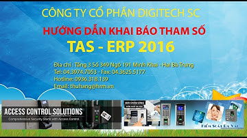 Hưỡng dẫn Khai báo tham số TAS-ERP.NET 2014
