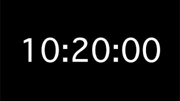 10-Hour 20-Minute Countdown Timer | No Music | Full Screen