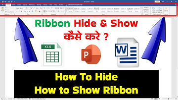 How To Hide And Show Ribbon Menu Toolbar in MS word & Excel Power Point MS office TIPS #gyansection