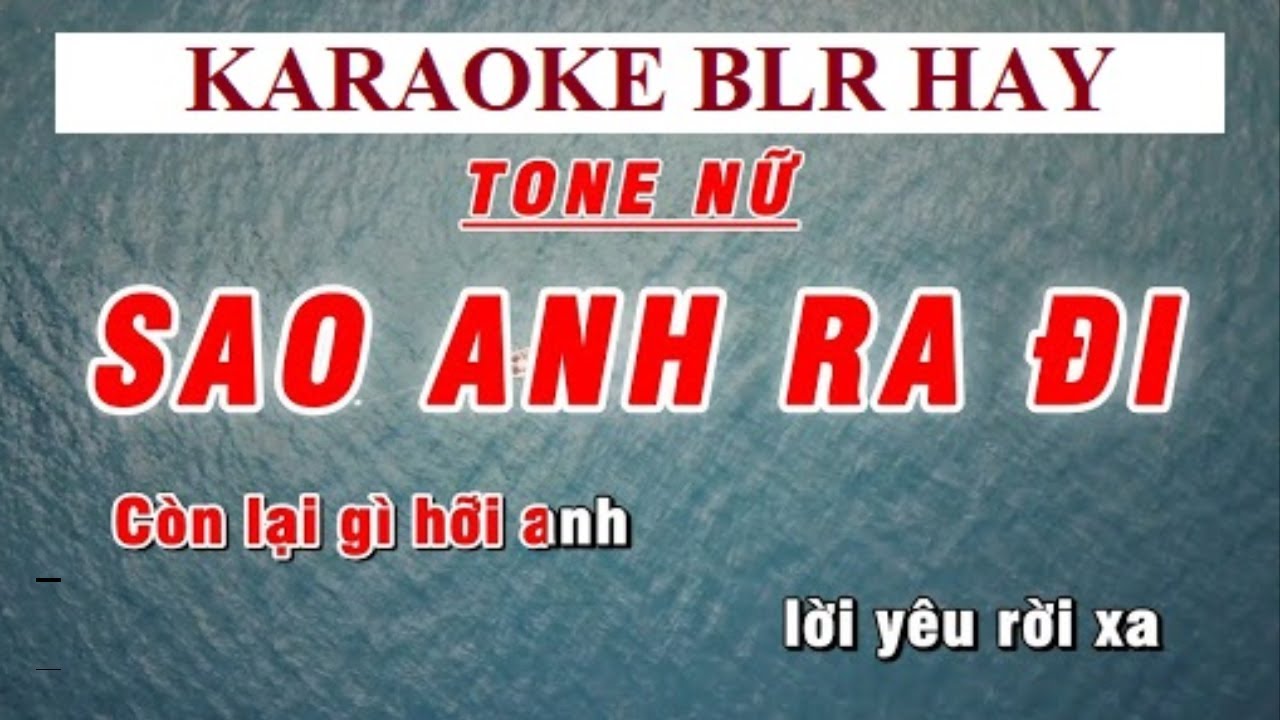 Sao Anh Ra đi Karaoke