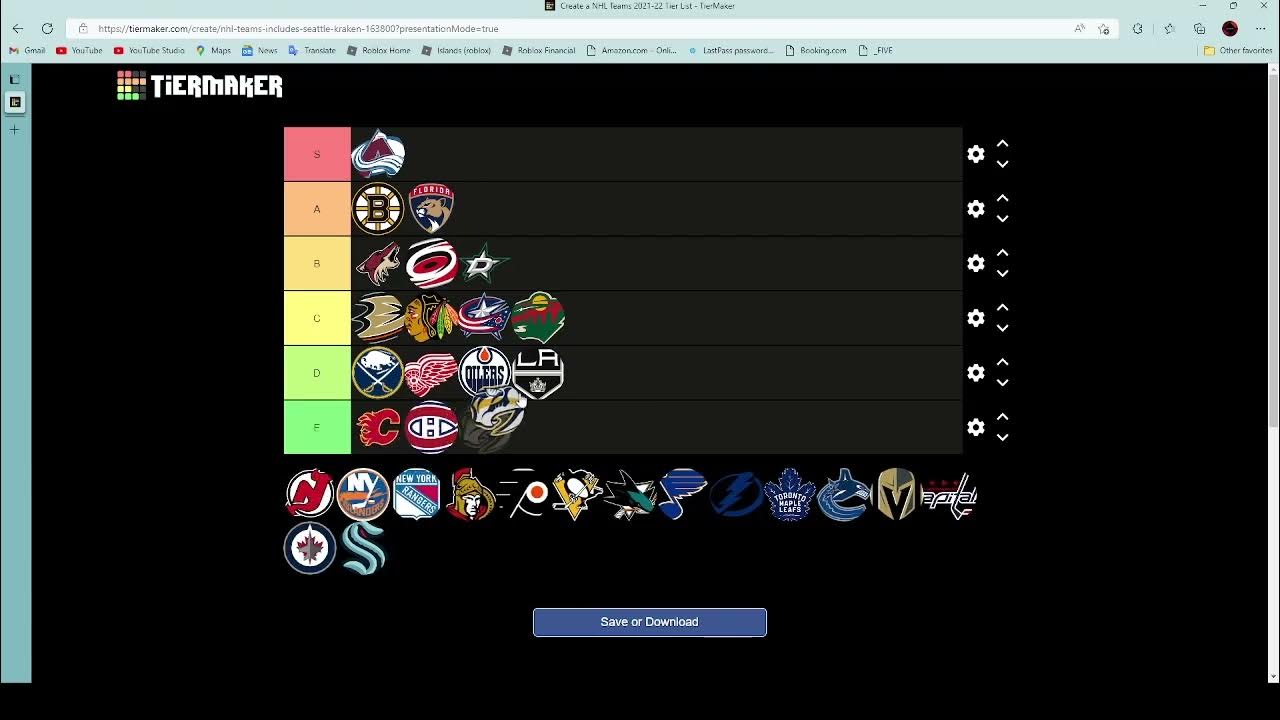 NHL Team Tier List YouTube nhl-team-tier-list-youtube