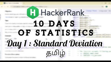 HackerRank Day 1: Standard Deviation | Python | Tamil
