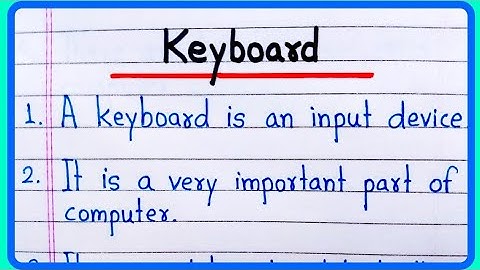 Essay over toetsenbord in het Engels, 10 regels | Kort essay over toetsenbord