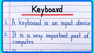 Esej o klawiaturze po angielsku (10 wierszy) | Krótki esej o klawiaturze screenshot 1