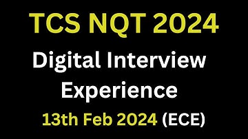 TCS NQT 2024 Interview Experience | TCS Digital Interview Experience | TR+MR+HR Non-CS/ECE Interview