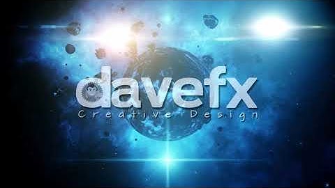 DAVE FX - 3D Blue Sci-Fi Space Planet Intro Scene Motion Background