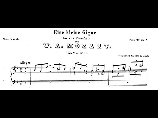 Mozart - Eine kleine Gigue K.574 : Andras Schiff, piano