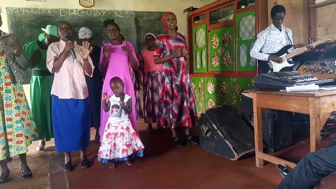 Women choir during praises 