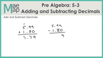 PreAlgebra: 5-3 Adding and Subtracting Decimals