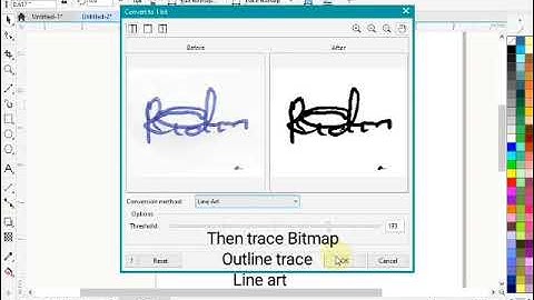 How to digitize a signature in coreldraw