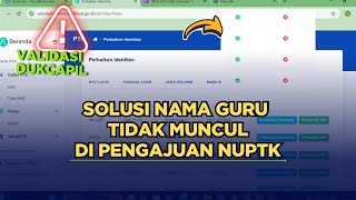 SOLUSI NAMA GTK (Guru & Tendik) TIDAK MUNCUL DI PENGAJUAN NUPTK