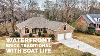 Waterfront Brick Traditional Home Tour - Boat Lift