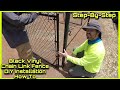 Black Chain Link Fence Installation | Dog Park installation | How to DIY