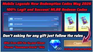 2 mobile legends redeem codes May 19, 2026 With free gift for MLBB Pharsa Seasworn Oracle Skin 🎁🎁🎁