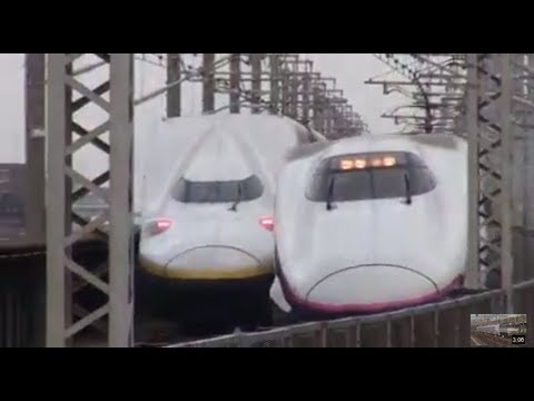 【東北新幹線】E4系MAX重連×E2系やまびこ＋E3系つばさ　すれ違い
