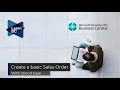 Creating a basic Sales Order
