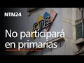 CNE  no participará en la organización de las primarias en el exterior