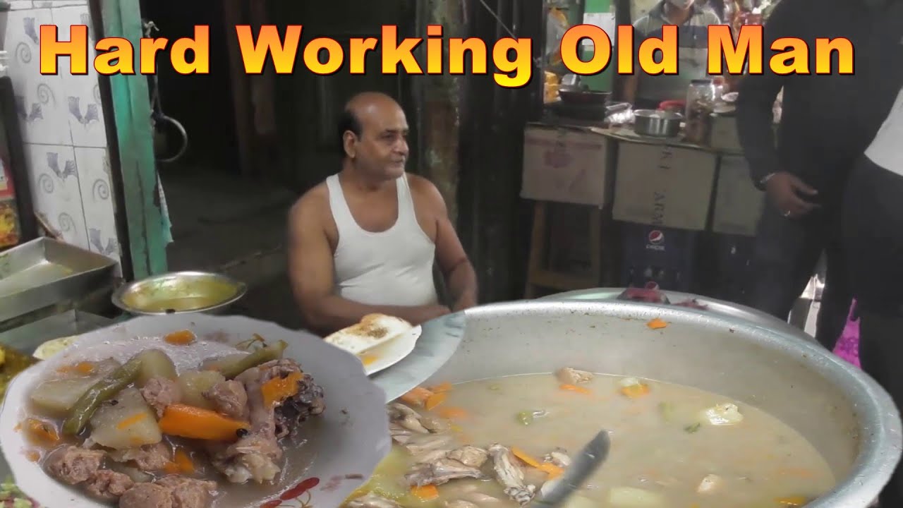 70 Years Old Active Kolkata Old Man | Paratha with Chicken Soup @ 60 rs plate | Indian Food Loves You