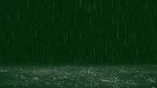 rain drops fall in puddles- green screen effect ||  creative for you