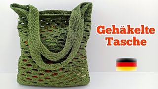 Gehäkelte Netztasche  Einkaufstasche