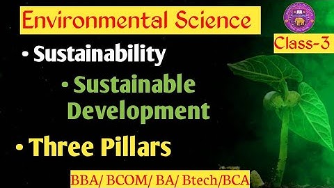 Sustainable Development,Three Pillars of Sustainable Development, Sustainability#bcom#bba