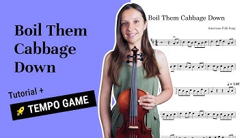 Boil Them Cabbage Down – Beginner Violin Tutorial with Tempo Game!