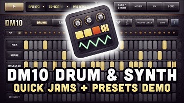 DM10 Drum & Synth Machine by Fingerlab | Quick Jams + Presets Demo