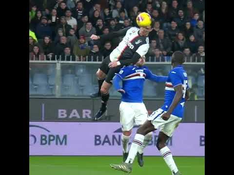 Christiano Ronaldo header vs Sampdoria - YouTube