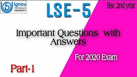 Ignou ||  LSE-5 /Physiology Important Questions for 2021 || 2019 solved Question paper ||
