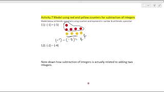 Subtraction of Integers   Part 2