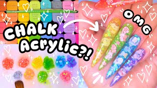 THIS IS MY FAVORITE THING EVER NOW!!! 🌈 Making Custom Acrylics with Chalk