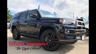 2020 toyota 4runner limited 4wd nightshade edition in midnight black
with power running boards factory option | new model walk around!,
find this at toyotaofmckinney.com, link ...