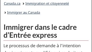 ?? Immigration Canada - Tout savoir sur le programme ENTRÉE EXPRESS