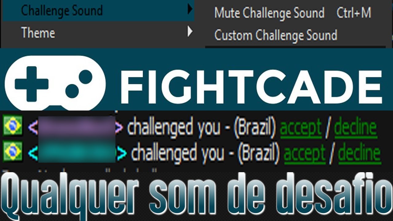 Qualquer som de desafio no Fightcade