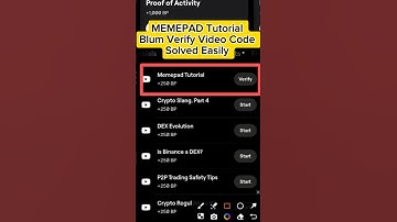 Memepad Tutorial Blum Verify Video Code Solved | Blum | #blumverifycode #blumdailytask #shortsviral