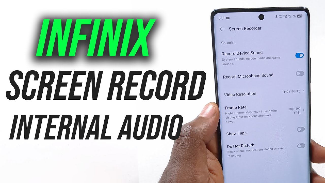 screen recording vol.Ⅰ How to Screen Record with Internal Audio on Infinix - YouTube