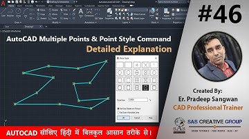 AutoCAD Multiple Point & Point Style Command AutoCAD Tutorials 46 | Hindi/Urdu #autocad 2021-25 #cad