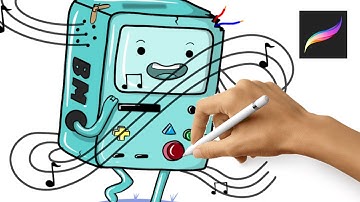 Drawing BMO in procreate for Beginner - Adventure Time - Ipad Pro
