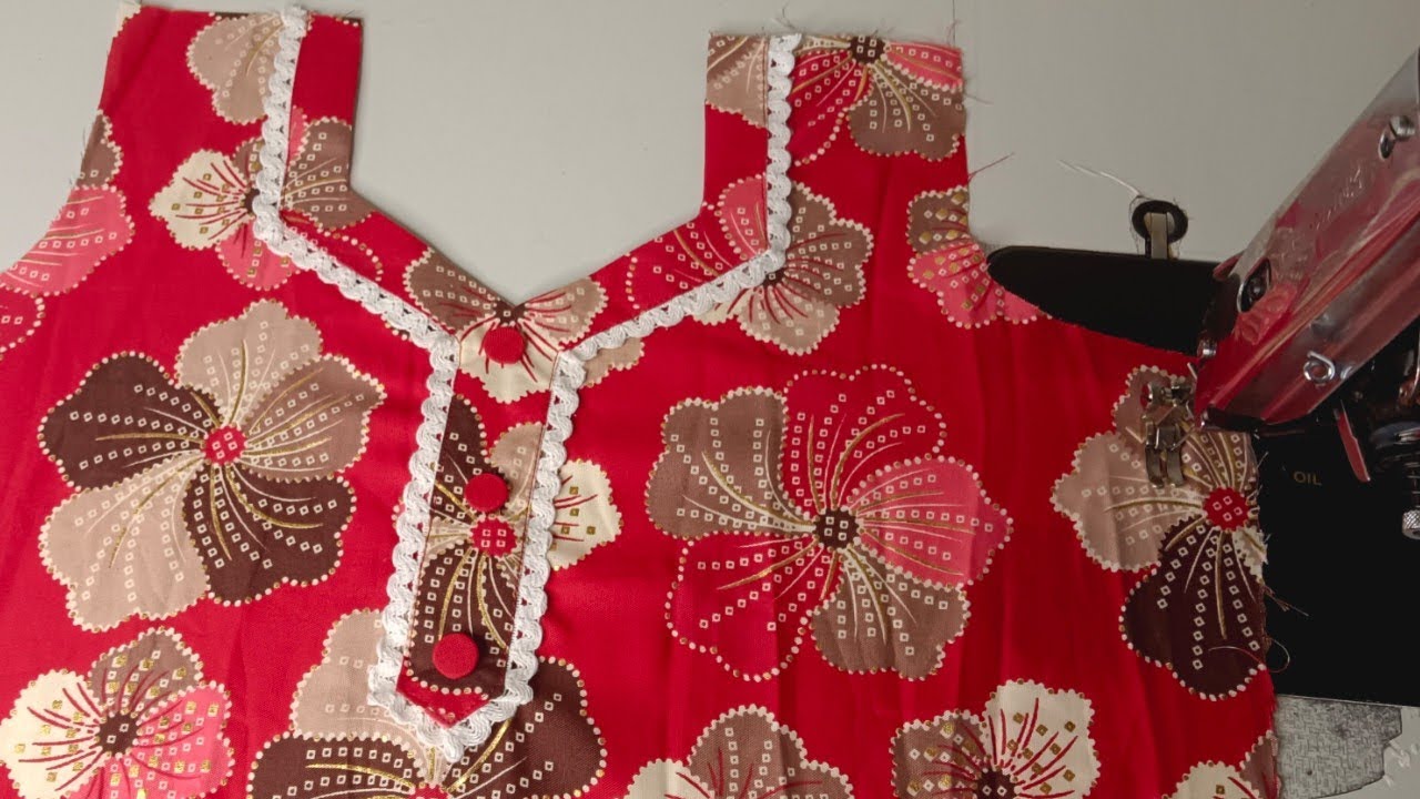 Easy to simple neck design 💗 Neck cutting and stitching #fashiondesign #sewing #viralneckdesign 