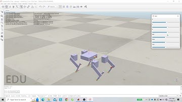 Behaviors of quadruped robot ver1.2 demo on Vrep