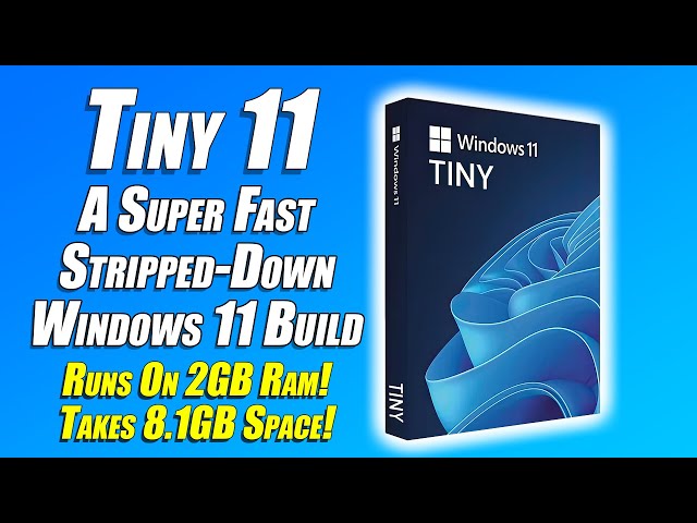 Meet Tiny11, a fine-tuned Windows 11 build that barely needs RAM