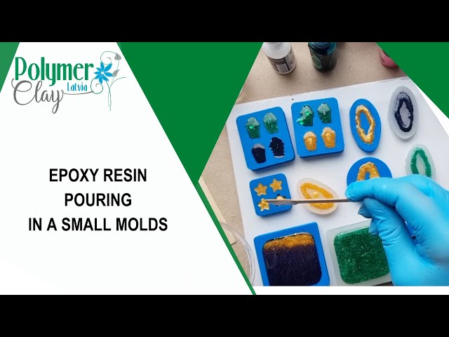 Epoxy resin pouring in a small molds 