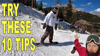 10 Things To DO! | First Day Snowboarding Of The Season