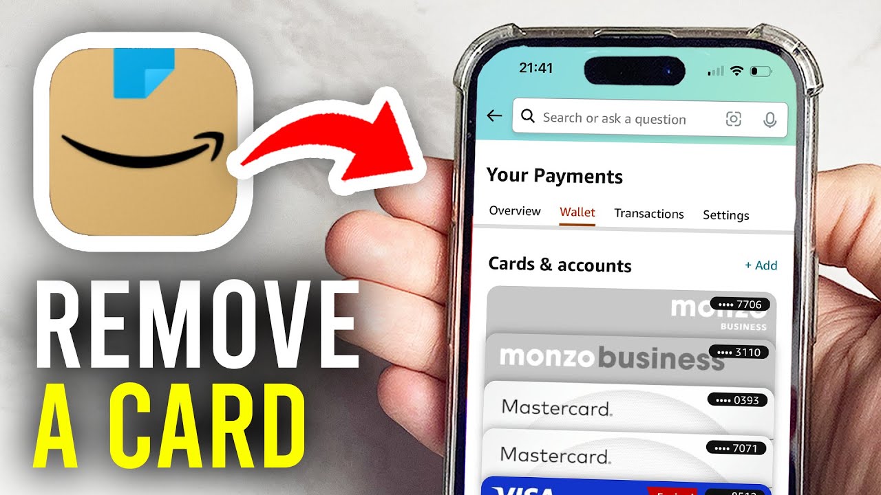 How To Remove Credit or Debit Card From Amazon App - Full Guide - YouTube