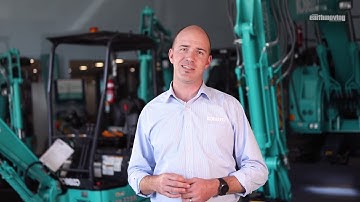 The new Kobelco SK350LC, integrated with the Trimble Earthworks Machine Control Platform.