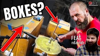 We Made a Drum Set out of BOXES | Stephen Taylor + rdavidr Collab