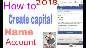 How to create Facebook capital name account 2018 | Facebook capital name account |