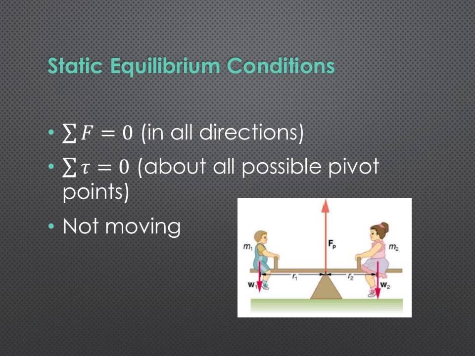 Dynamic And Static Equilibrium