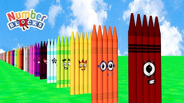 Counting Numberblocks on a Colorful Crayon | Learn Numbers 1 to 100 for Kids